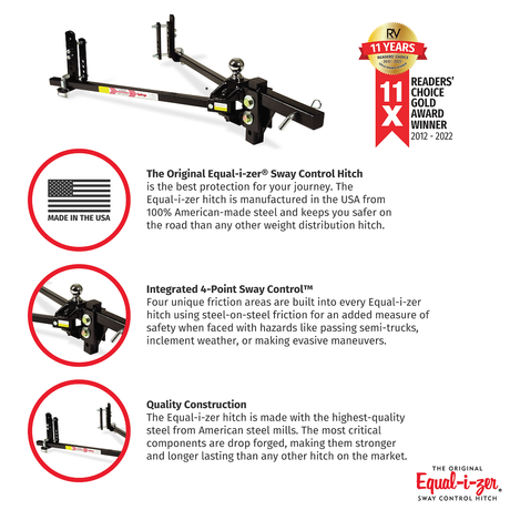 Product of Equal-i-zer 90-00-0600 6000 Pound Trunnion Bar Weight Distribution Hitch 