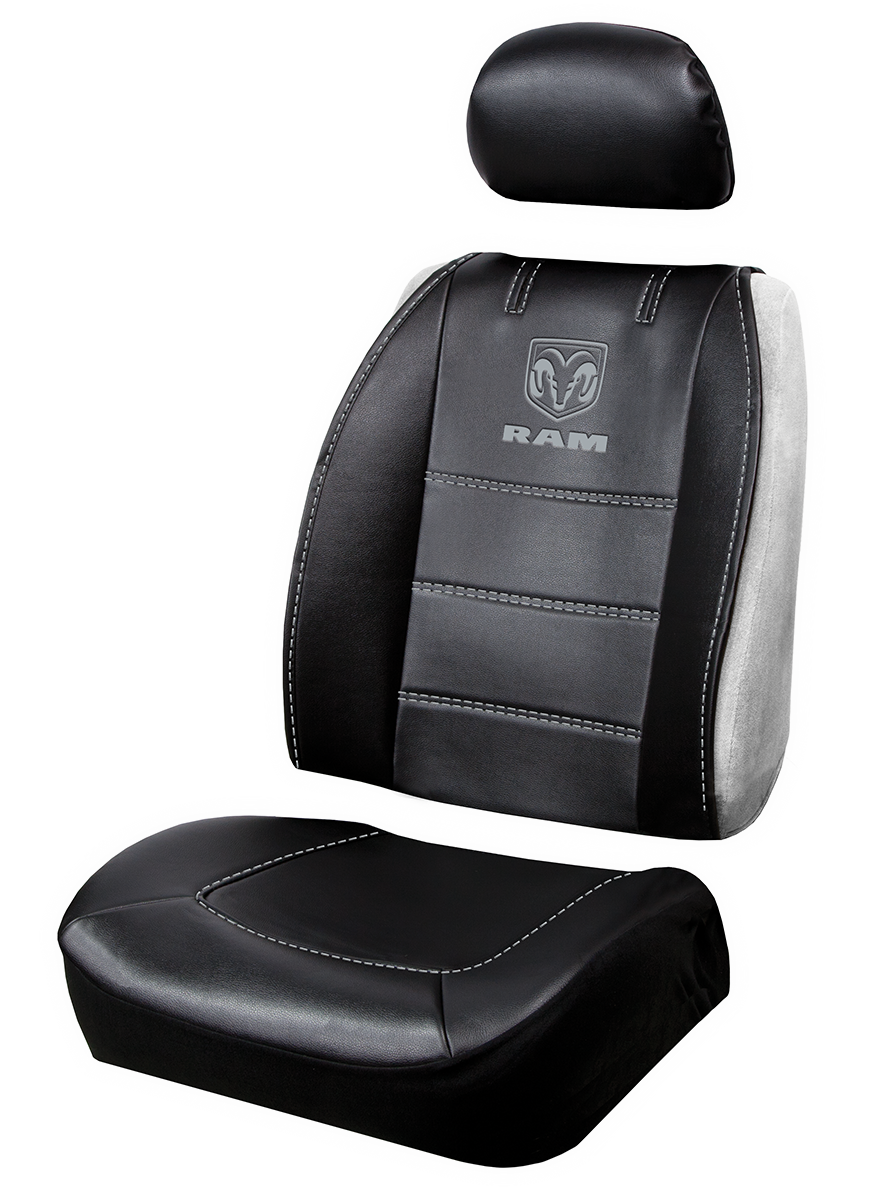 Product of Plasticolor 008628R25 Gray With White Logo Vinyl Seat Cover 