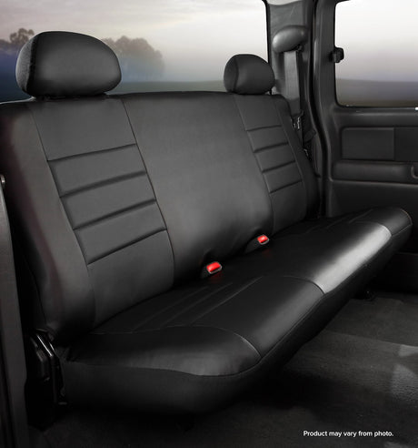 Product of Fia SL65-12 BLK/BLK LeatherLite™ Black Simulated Leather Seat Cover 