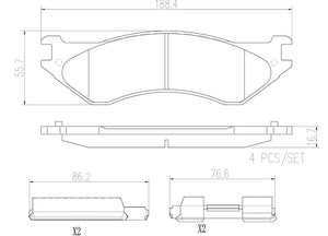 Brembo P18003n Brake Pad||p18003n_R.Jpg||86||brmp18003n||2091658
