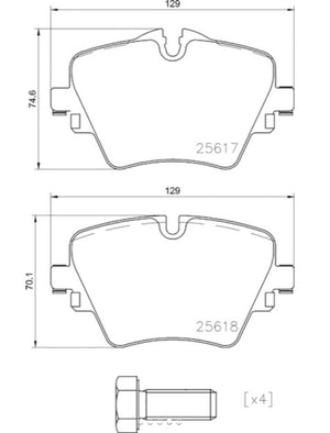 Product of Hella 355023131 Brake Pad - 