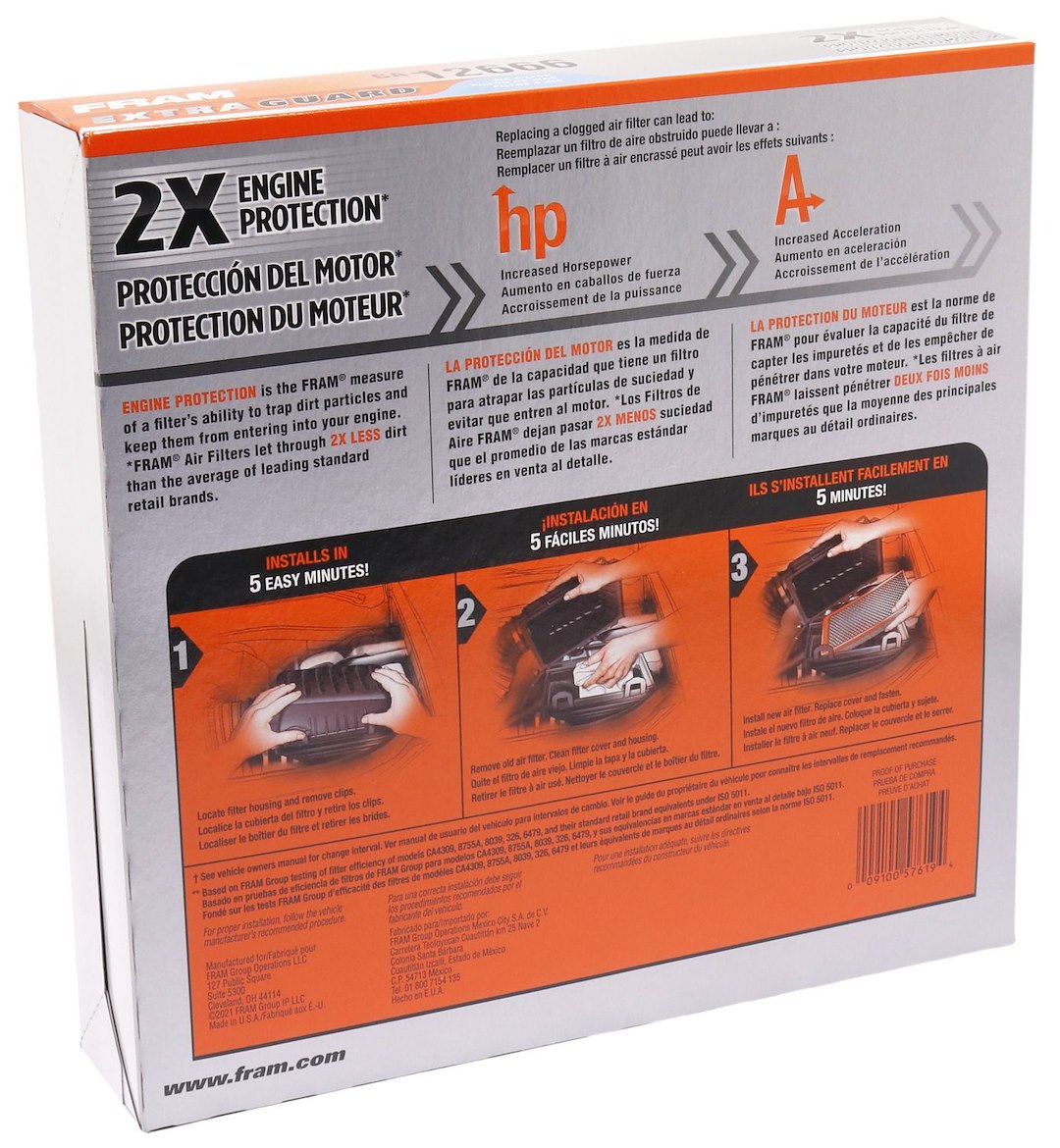 Product of Fram Filter CA12666 EXTRA GUARD ® OEM Disposable Air Filter 