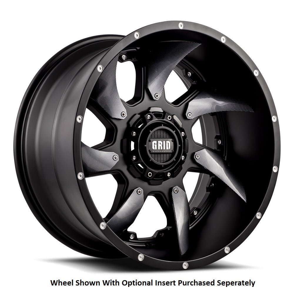 Grid Wheels Gd0122120870b425 Wheel||grid-Offroad-Gd1-Matte-Black-Carbon-Fiber-Insert_1.Jpg||86||grw1221287b42||901580