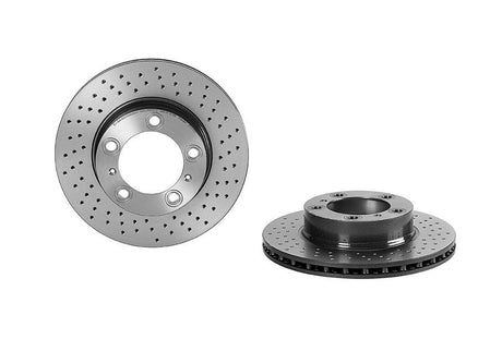 Product of Brembo 09C87911C02 Vented Cross Drilled 1 Piece Brake Rotor 