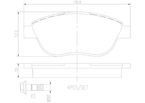 Brembo P23119n Brake Pad||p23119n_3.Jpg||88||brmp23119n||1123238