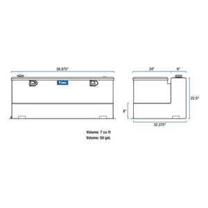 Product of UWS TT-50-COMBO Diesel Liquid Transfer Tank 50 Gallon Rectangular 