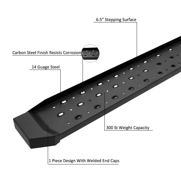 Product of Black Horse Offroad SR-DOR353296 SPARTAN™ Running Board 