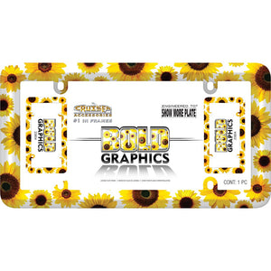Cruiser 23804 License Plate Frame||23804_P01-Bold-Graphics_Sunflower-Inpack.Jpg||86||c3423804||1114438