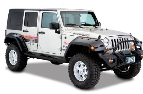 Product of Bushwacker 10044-02 Pocket Style/ Exposed Fasteners Black Fender Flare - Set Of 2 