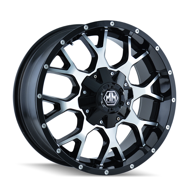 Product of Mayhem Wheels 20x9 Black With Natural Face Wheel - 6x5.31 Bolt Pattern 
