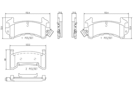 Product of Brembo P59063N Brake Pad - Set Of 4 