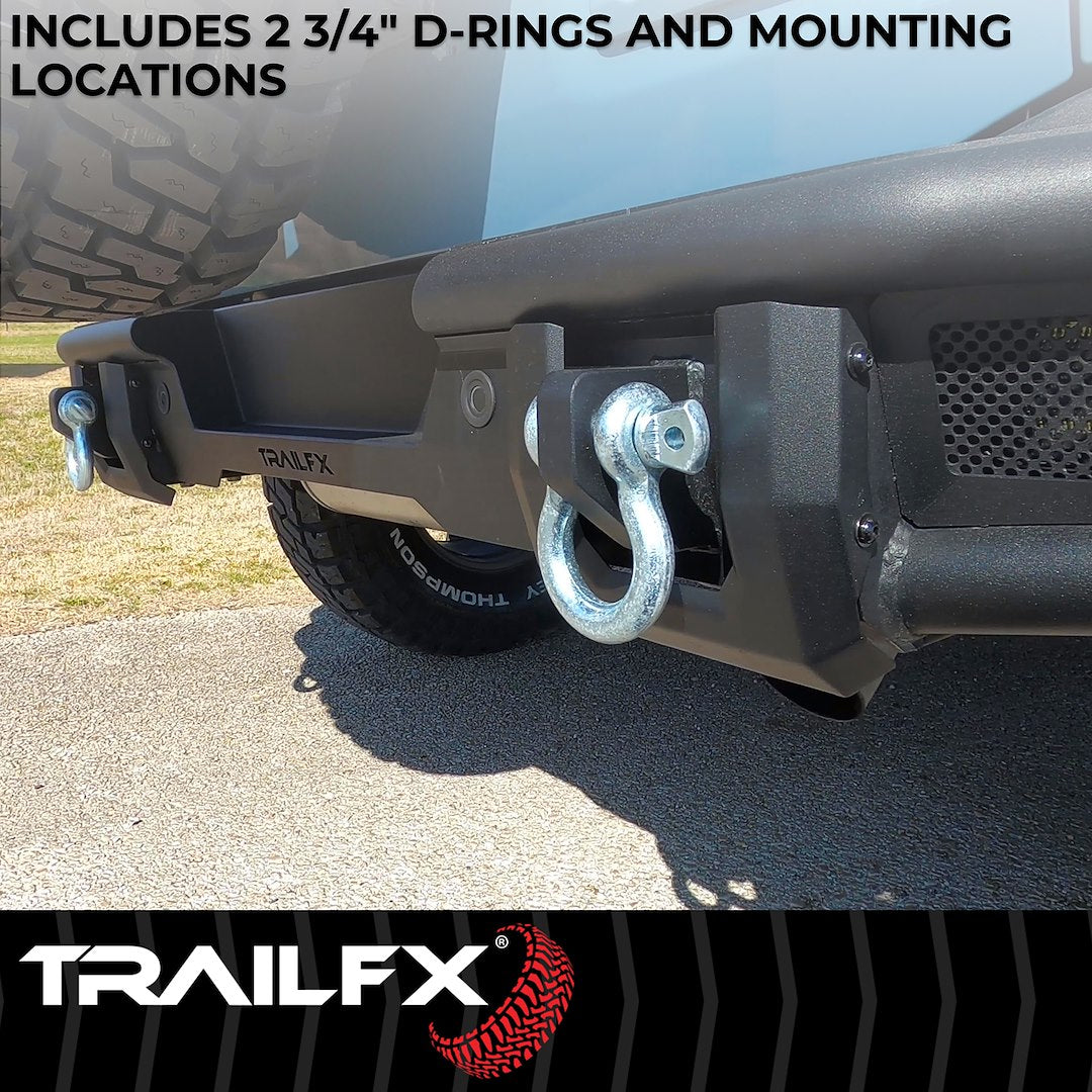 Product of TrailFX BR004T TrailFX Bronco Products Steel Matte Powder Coated Bumper 