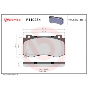 Brembo P11023n Brake Pad||p11023n_Drw.Jpg||87||brmp11023n||1752662