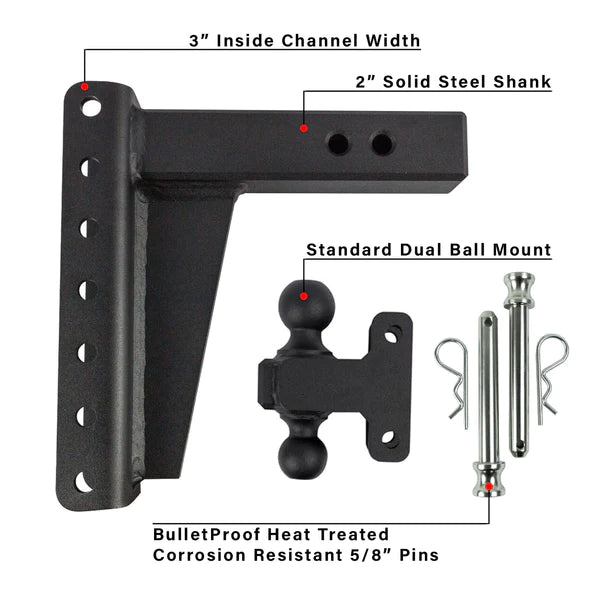 Product of Bulletproof Hitches HD208 2 Inch Receiver Trailer Hitch Ball Mount 
