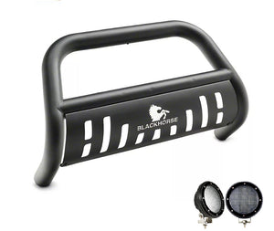 Product of Black Horse Offroad BB096410A-SP-PLFB Bull Bar  with skid plate 