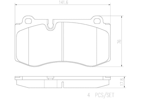 Product of Brembo P50074N Brake Pad - Set Of 4 