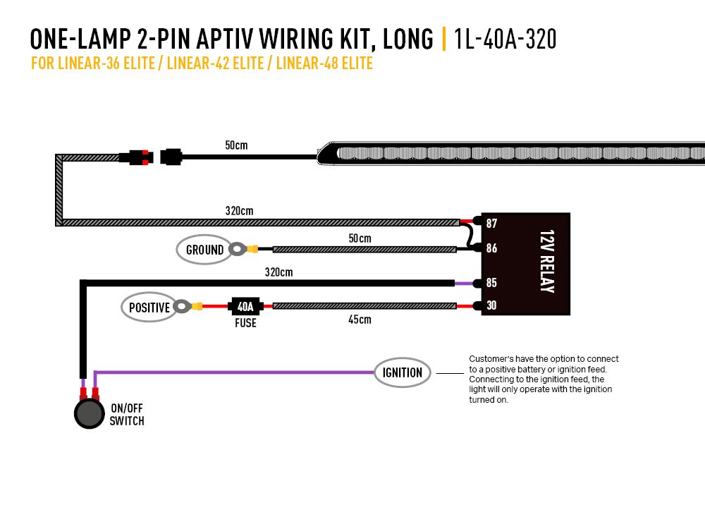 Product of Triple-R Light 1l-40a-320 Light Bar Wiring Harness