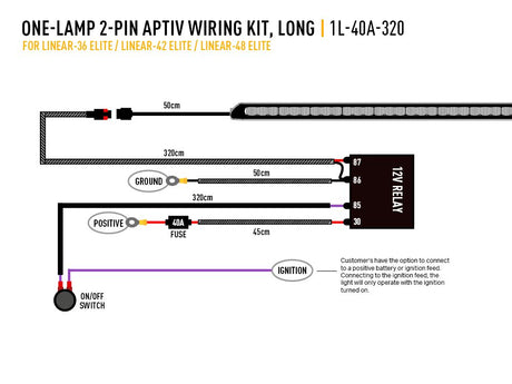 Product of Triple-R Light 1l-40a-320 Light Bar Wiring Harness