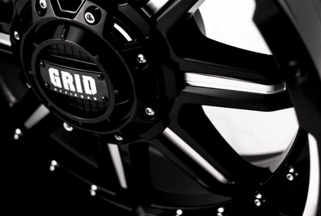 Product of Grid Wheels 20x10 Gloss Black With Natural Accents Wheel - 5x5.90 Bolt Pattern 