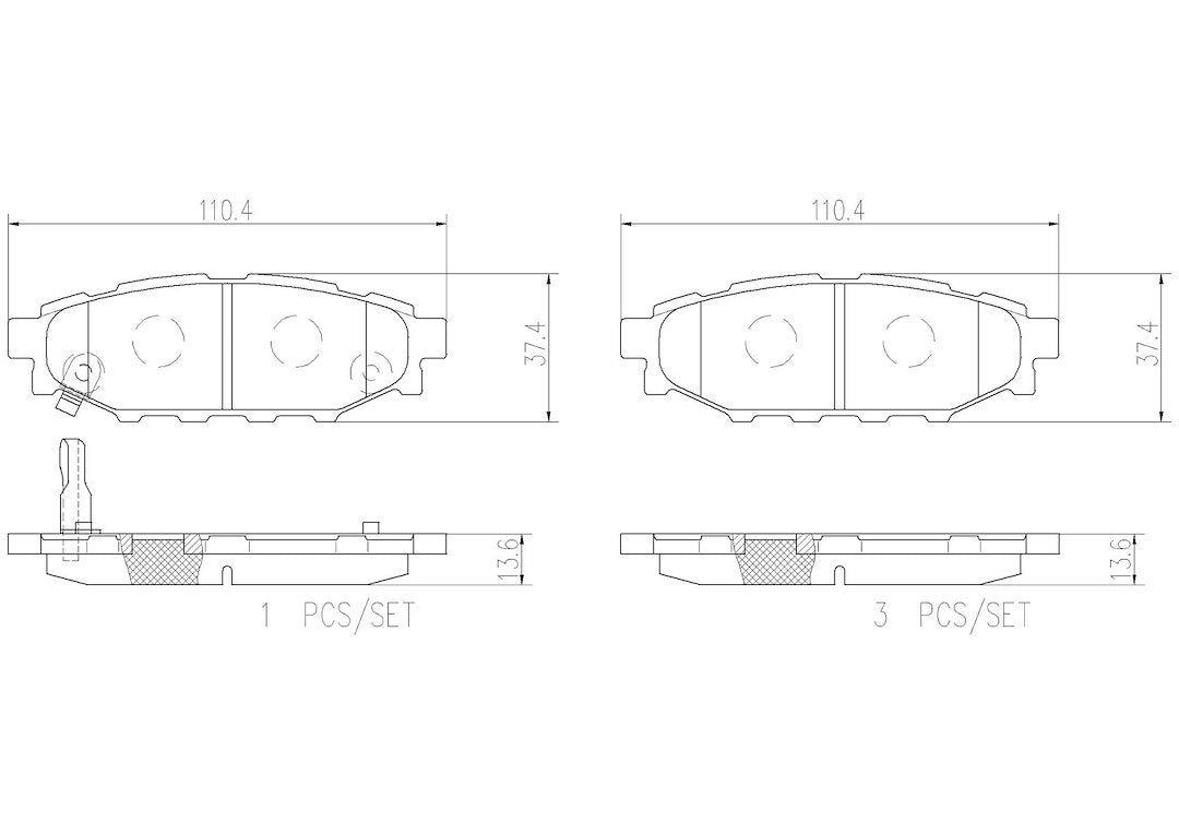 Product of Brembo P78020N Brake Pad - Set Of 4 