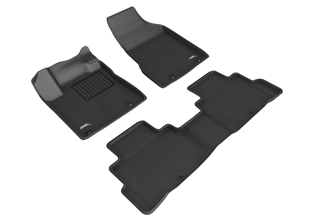 Product of 3D Mats KAGU L1NS12701509 Black Thermoplastic Rubber Of Carbon Fiber Texture Floor Liner 