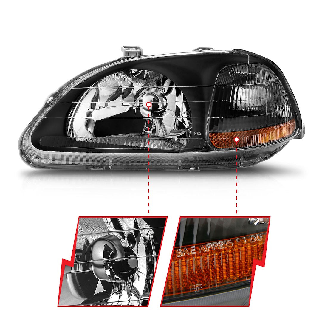 Anzo Usa 121067 Headlight Assembly||||89||a1r121067||2002004