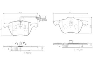 Product of Brembo P85061N Brake Pad - Set Of 4 