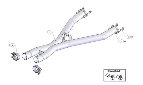 Borla 60087 Exhaust Crossover Pipe||60087_1.Jpg||86||b2560087||2111446
