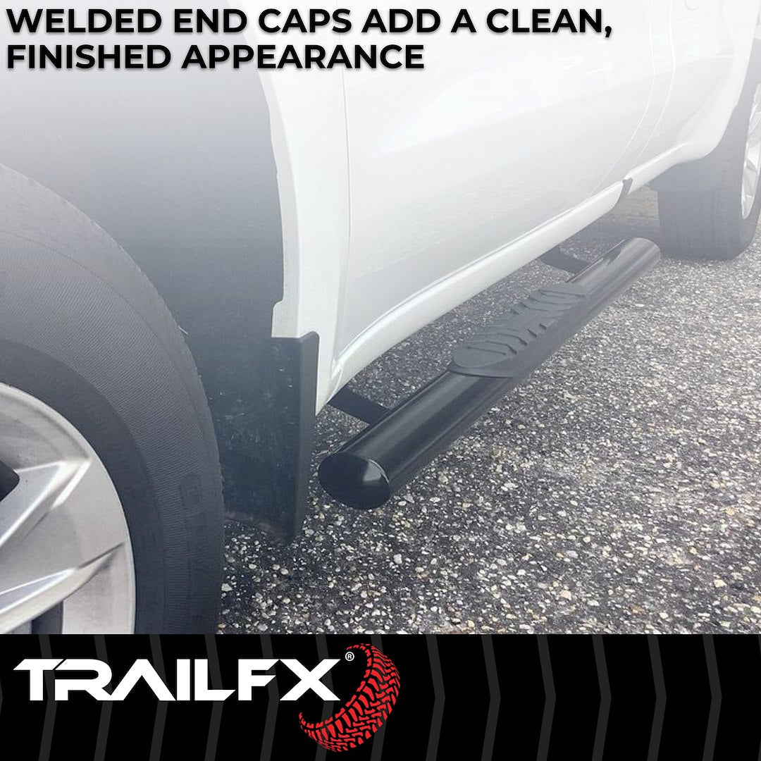 Product of TrailFX A1541B TFX 4" Oval Tube Side Steps Nerf Bar With Surface Steps 