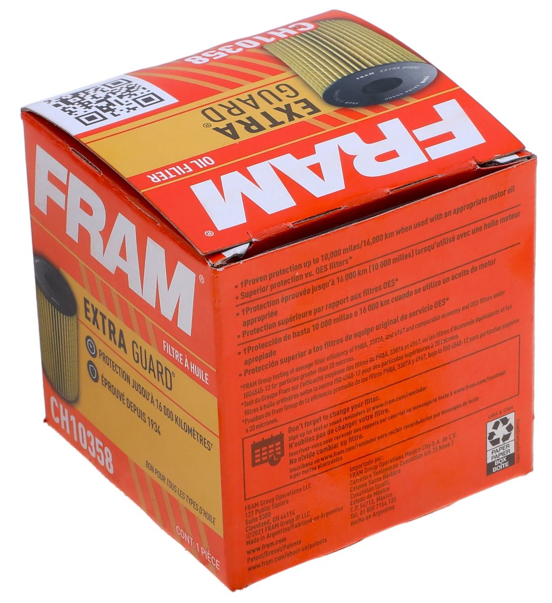 Fram Filter Ch10358 Oil Filter||||89||f24ch10358||2018077