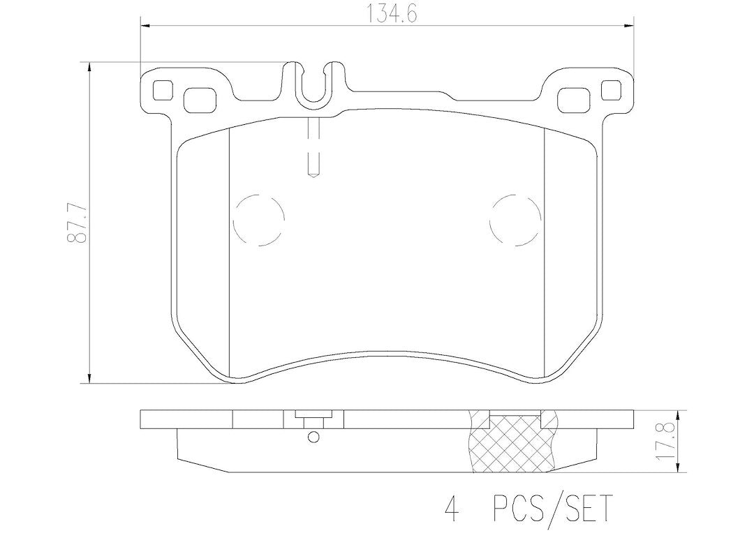 Product of Brembo P50111N Brake Pad - Set Of 4 