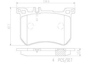 Product of Brembo P50111N Brake Pad - Set Of 4 