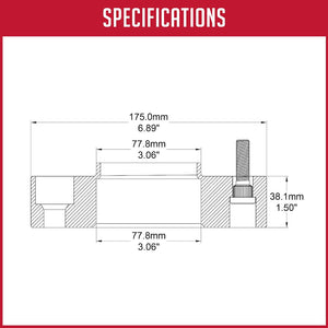 Coyote Wheel Accessories 6550-6550h-C14 Wheel Adapter||5_Specifications_1.Jpg||89||rev506550hc14||1035267