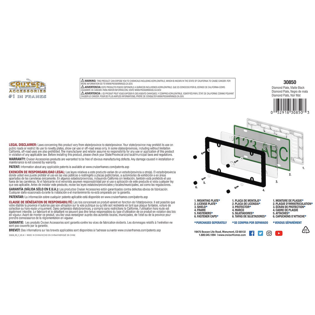 Product of Cruiser 30850 License Plate Frame