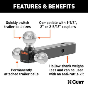 Curt 45001 Trailer Hitch Ball Mount||45001_3008x1990_Fa.Jpg||86||c9345001||1207573