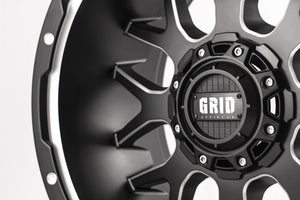 Product of Grid Wheels 20x10 Black With Natural Accents Wheel - 8x7.08 Bolt Pattern 