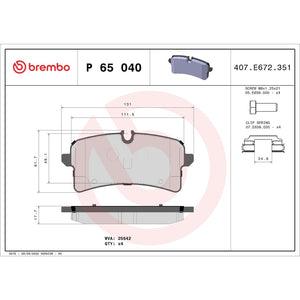 Brembo P65040 Brake Pad||p65040_Drw.Jpg||87||brmp65040||1753959