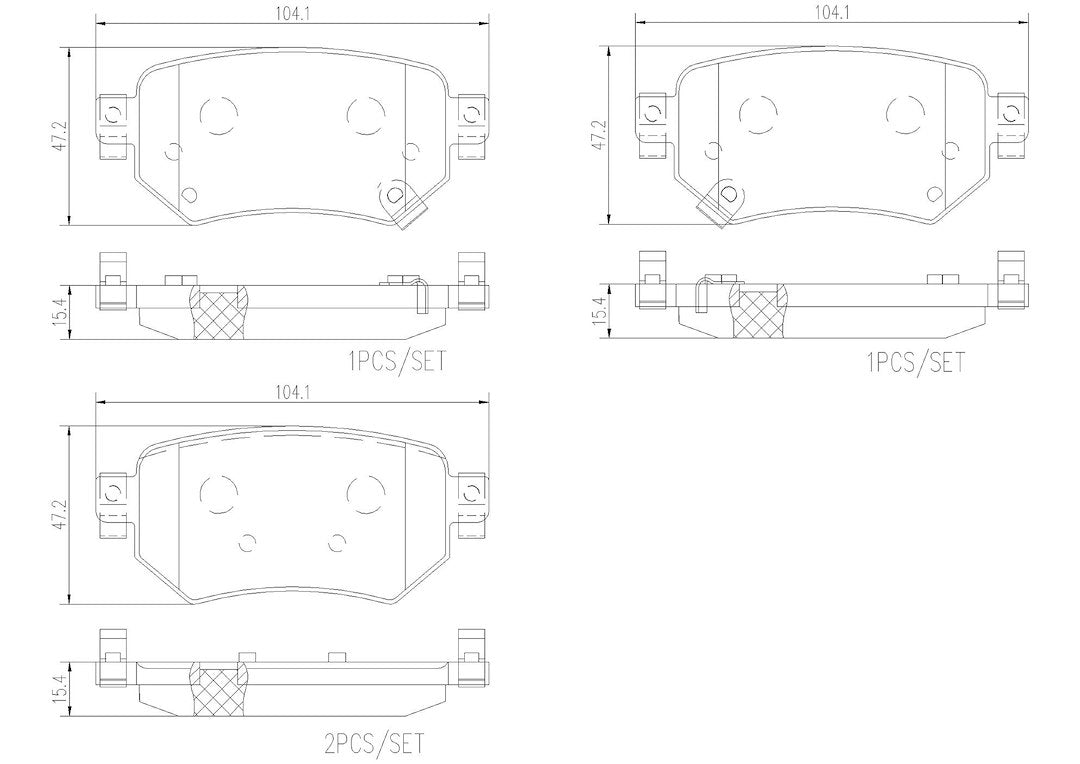 Product of Brembo P49059N Brake Pad - Set Of 4 