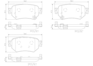 Product of Brembo P49059N Brake Pad - Set Of 4 