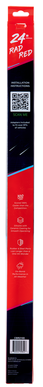 Scrubblade Cbr2400 Windshield Wiper Blade||rad Red 24 Back.Png||88||scrcbr2400||1522919