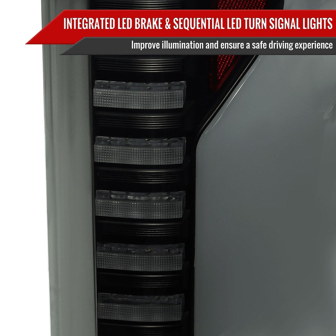 Product of Spec-D Tuning LT-F15015BBLED-SQ-RS Tail Light Assembly 