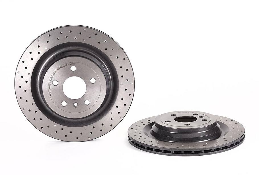 Product of Brembo 09A96121C02 Vented Cross Drilled 1 Piece Brake Rotor 