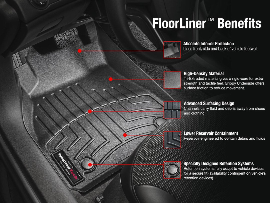 Product of Weathertech (USA) FloorLiner ™ 4416921 Black Thermoplastic Polyolefin (TPO) Floor Liner 