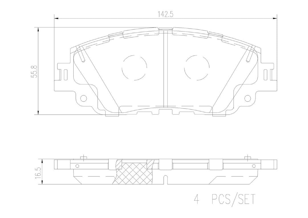 Product of Brembo P83172N Brake Pad - Set Of 4 