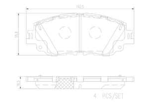 Product of Brembo P83172N Brake Pad - Set Of 4 