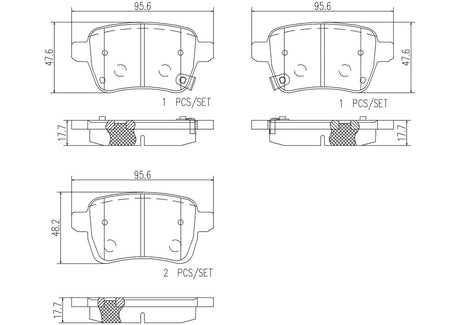 Product of Brembo P23156N Brake Pad - Set Of 4 
