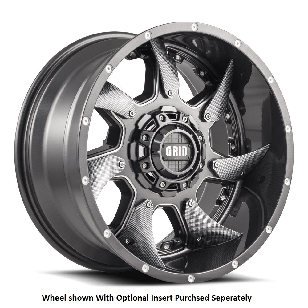 Product of Grid Wheels 22x12 Graphite Wheel - 5x5.00 Bolt Pattern 