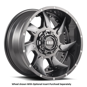 Product of Grid Wheels 22x12 Graphite Wheel - 5x5.00 Bolt Pattern 