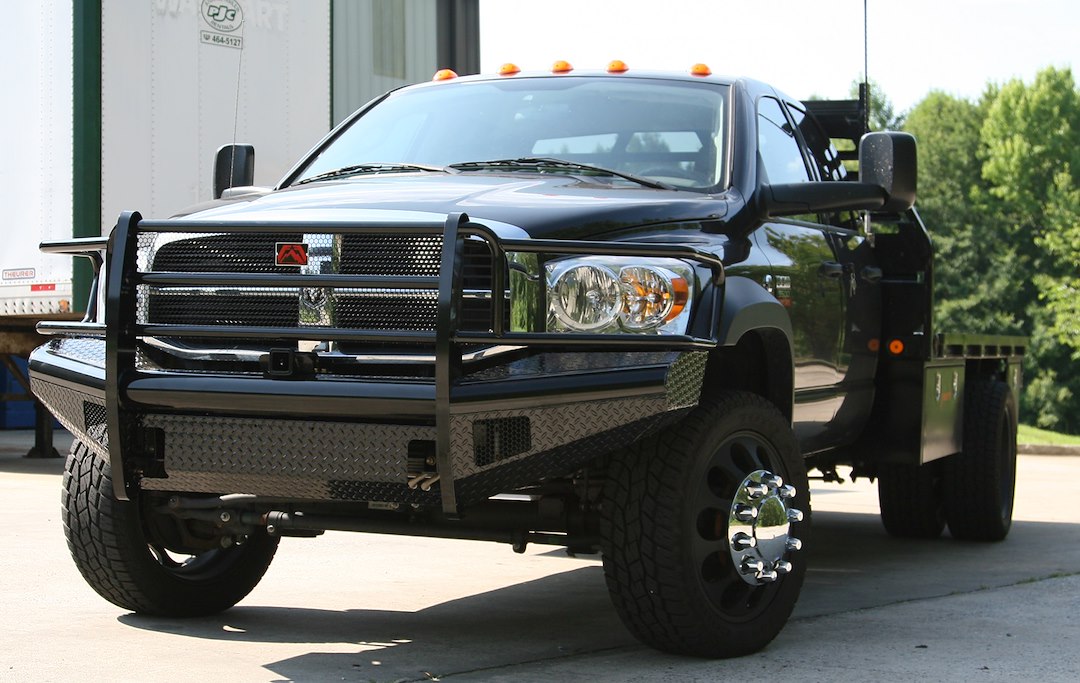 Product of Fab Fours DR06-S1160-1 Black Steel Steel Gloss Powder Coated Bumper 
