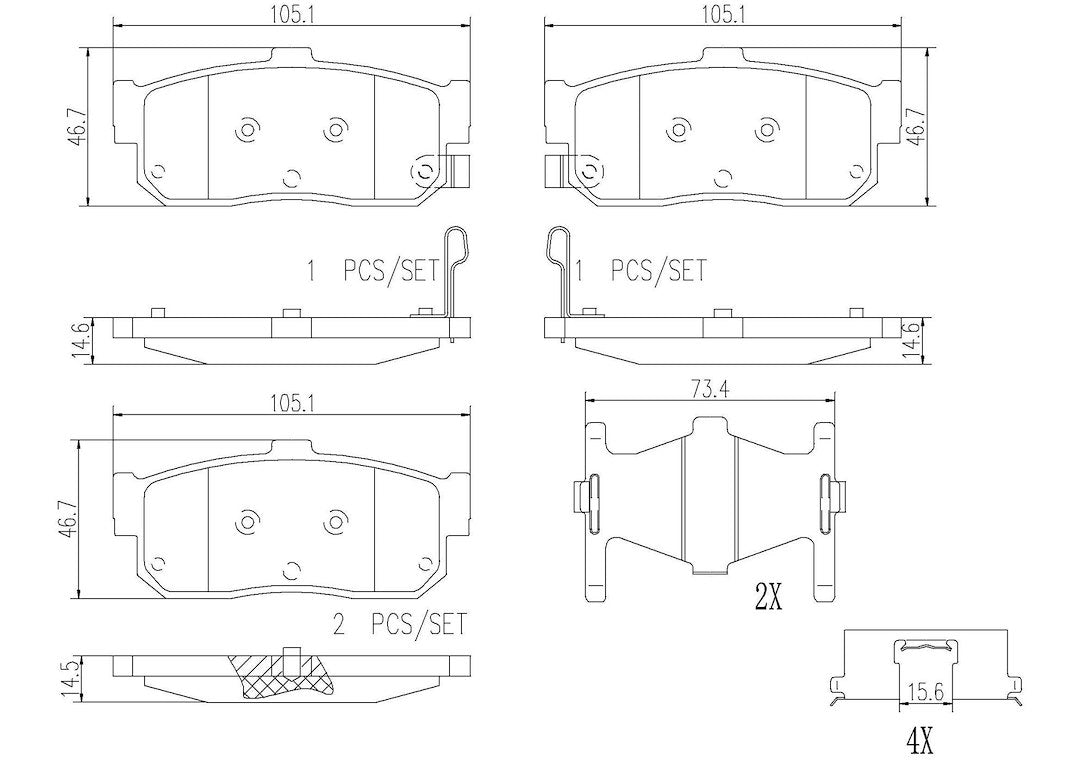 Product of Brembo P56029N Brake Pad - Set Of 4 